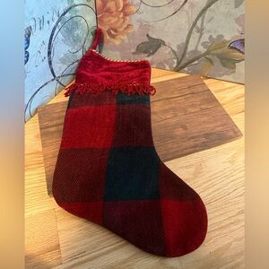 Cabincore Red and green Stocking buffalo plaid design by Advance Concepts Ltd.